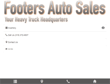 Tablet Screenshot of footersautosales.com